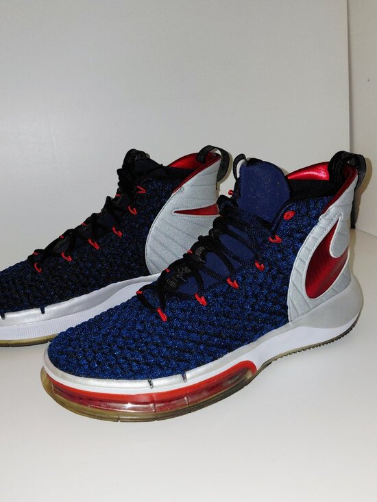 Nike Basketball Sneakers Hi-Top Athletic Gym Shoe Red White Blue Men\'s size 10.5 main image 4
